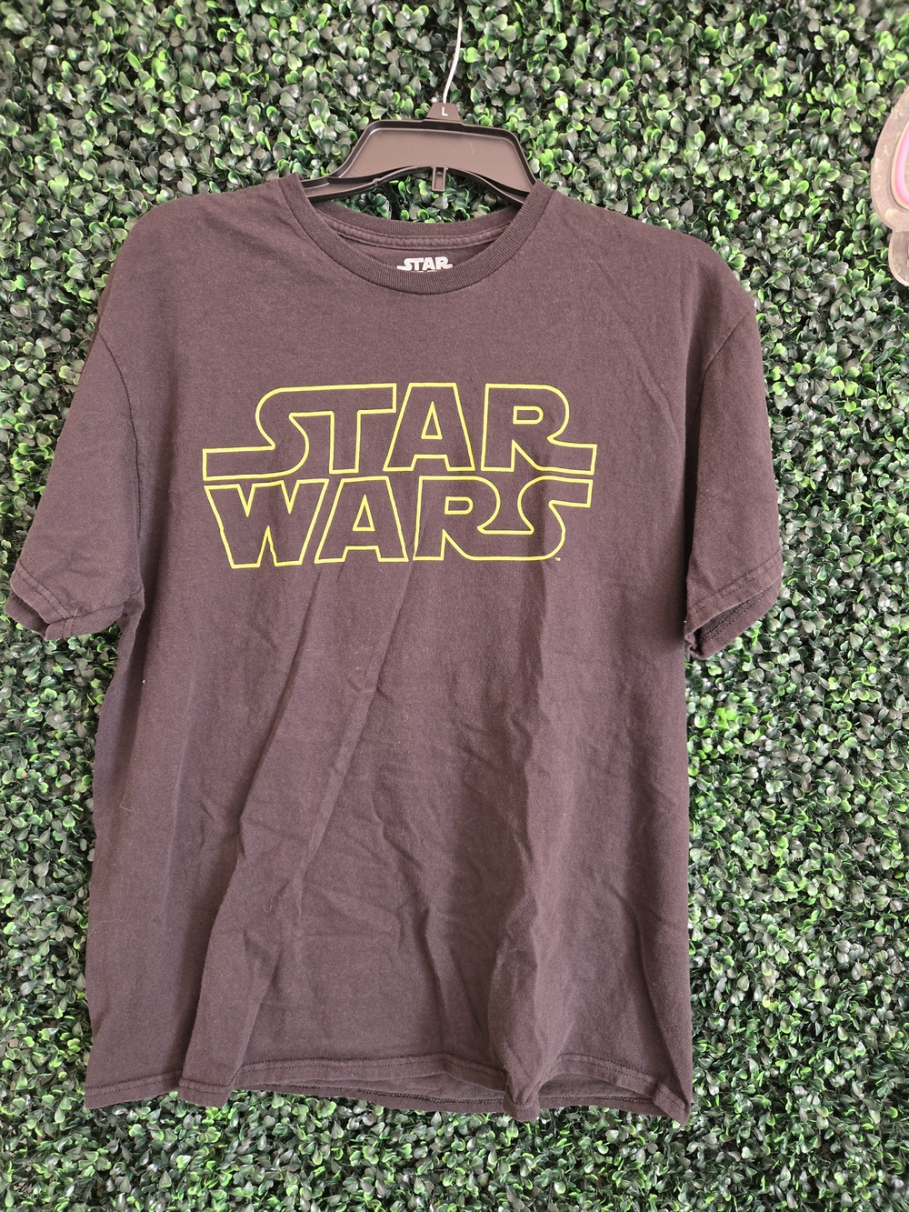 Star Wars Graphic Tee - Brown with Yellow Logo VTG Style Large